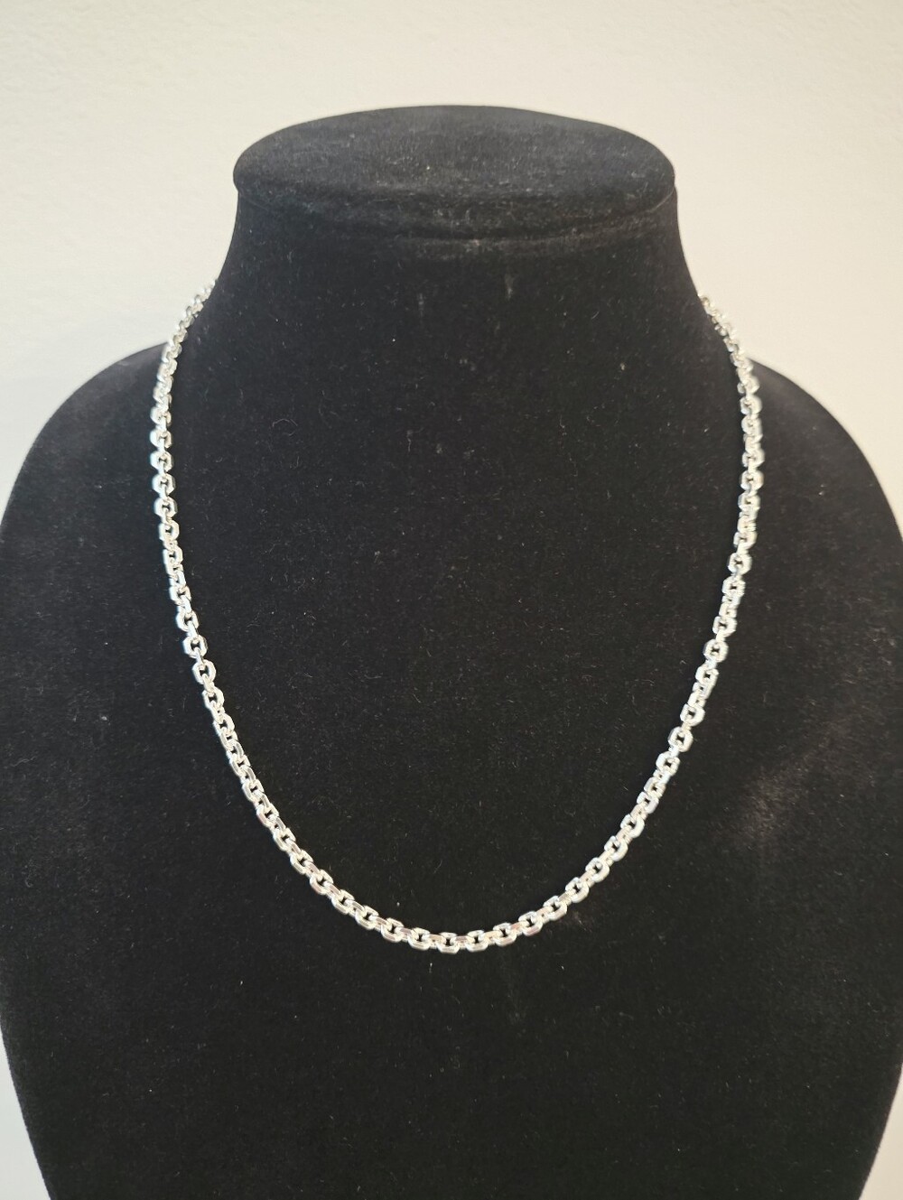 Anchor Sterling Silver Necklaces., Marked GS, 925, Made In Italy 20"x4mm  Unisex